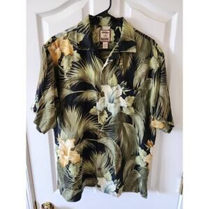 Tommy Bahama 100% Silk Hawaiian Camp Aloha Shirt Size Small Resort Wear Vacation